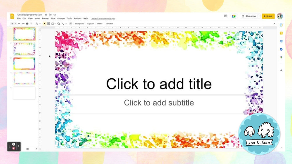 How to Use Slide Borders and Backgrounds – Jax and Jake